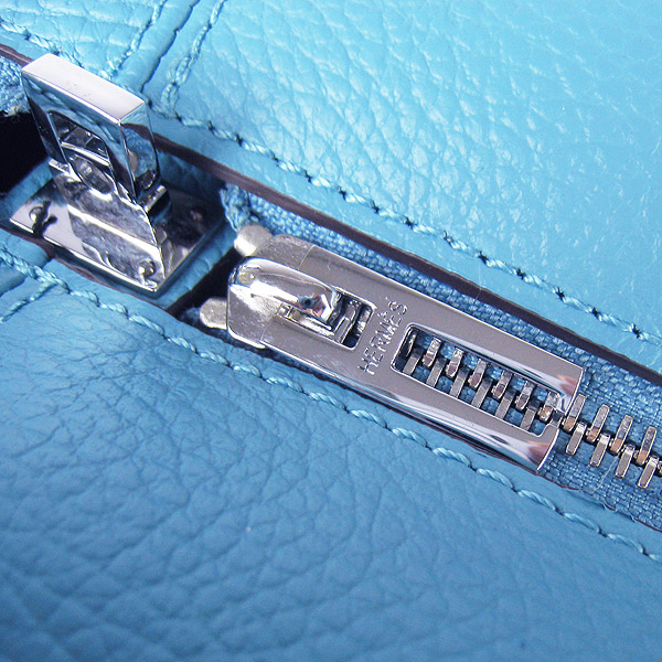 Best Replica Hermes Victoria Cowskin Leather Bag Light Blue H2802